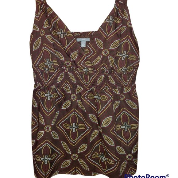 Apt. 9 Tops - Apt. 9 Brown Baby Doll Tank Top Women's Size L NWT